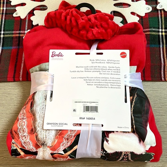 Holiday Barbie Sleep Dress and Headband Set - Picture 6 of 8
